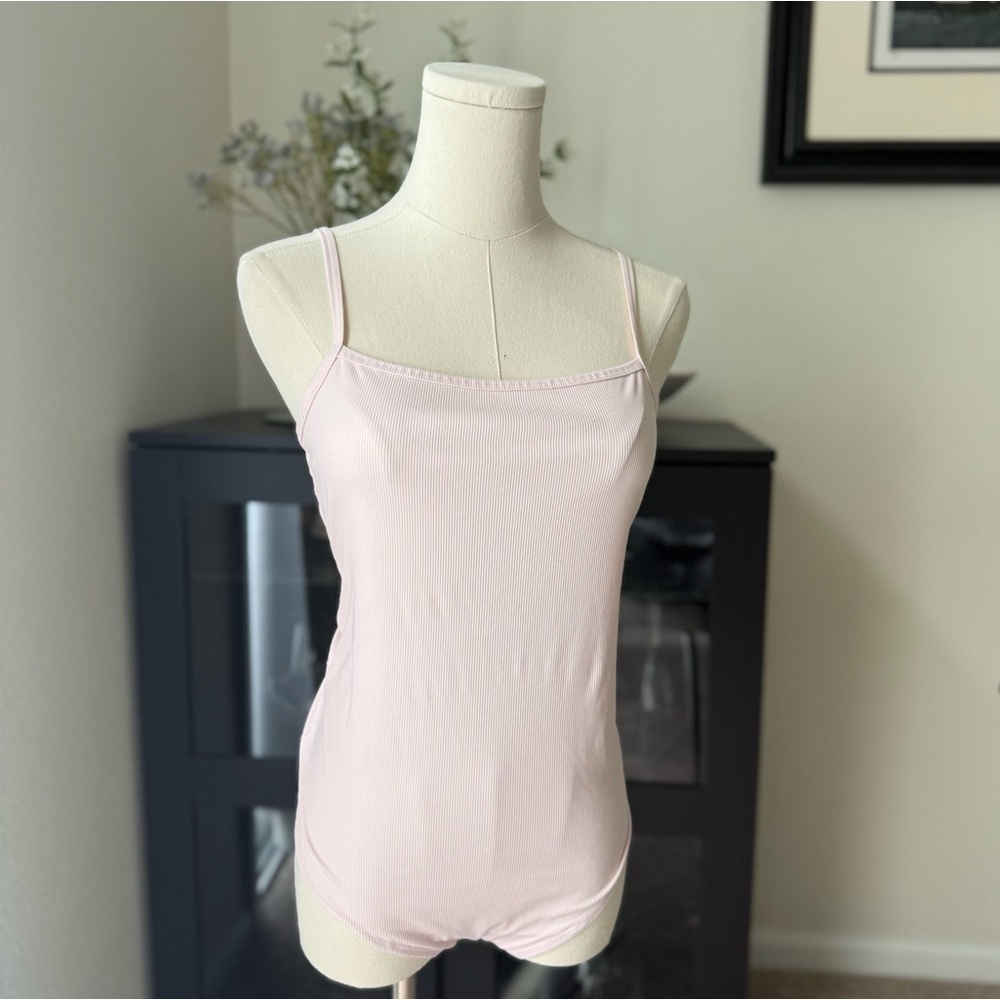 Spanx Brand New Light Pink Ribbed Cami Bodysuit Size Medium